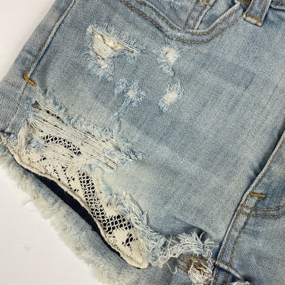 EUC American Eagle High Rise Shorts Distressed 00 - Picture 3 of 12